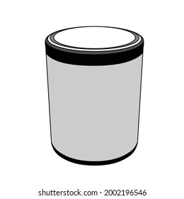 diseño vectorial de la plantilla de mockup de latas de pintura