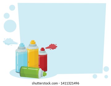 paint cans for painting graffiti vector illustration