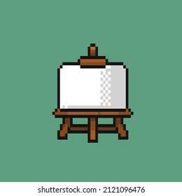 paint canvas in pixel art style