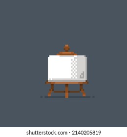 paint canvas tool in pixel style