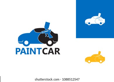 Paint Car Logo Template Design Vector, Emblem, Design Concept, Creative Symbol, Icon