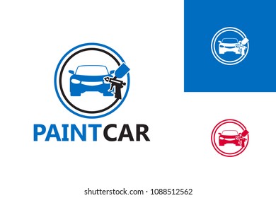 Paint Car Logo Template Design Vector, Emblem, Design Concept, Creative Symbol, Icon