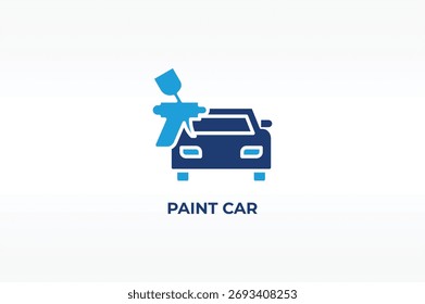 PAINT CAR vector, icon or logo sign isolated symbol illustration