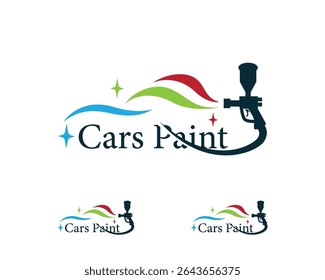 paint cars logo creative design concept service wash clean
