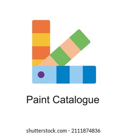 Paint Catalogue Vector Flat Icon Design Illustration. Home Improvements Symbol On White Background EPS 10 File