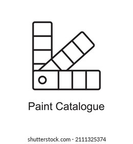 Paint Catalogue Vector Outline Icon Design Illustration. Home Improvements Symbol On White Background EPS 10 File