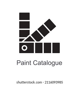 Paint Catalogue Vector Solid Icon Design Illustration. Home Improvements Symbol On White Background EPS 10 File