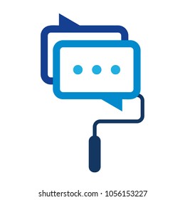 Paint Chat Logo Icon Design