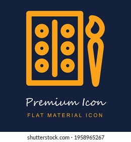 Paint Class premium material ui ux isolated vector icon in navy blue and orange colors