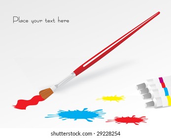 paint color and brush and place for your text