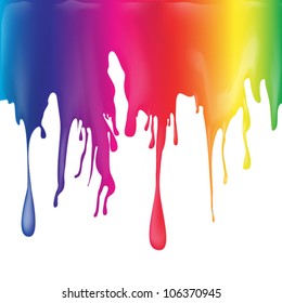 Paint color dripping, eps10 vector