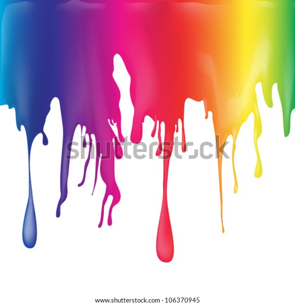 Paint Color Dripping Eps10 Vector Stock Vector (Royalty Free) 106370945