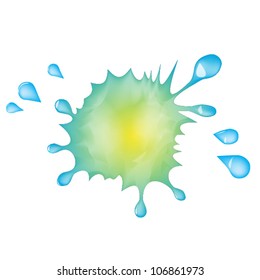 Paint color dripping splash, eps10 vector