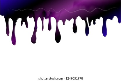 Paint color dripping, vector illustration