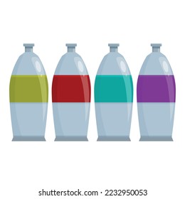 Paint color tube icon cartoon vector. Art studio. Brush education