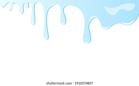 Paint colorful (blue) color dripping, Color Droping Background vector illustration