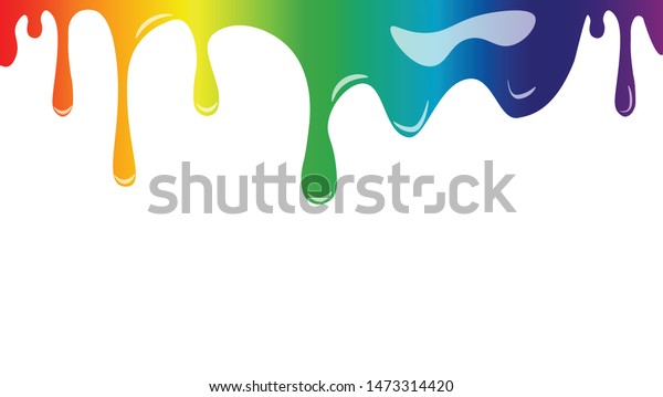 Paint Colorful Color Dripping Color Droping Stock Vector (Royalty Free ...