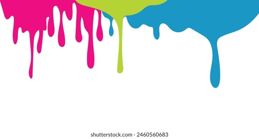Paint colorful dripping background, vector illustration