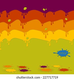 Paint colorful dripping down, Vector background illustration EPS 10