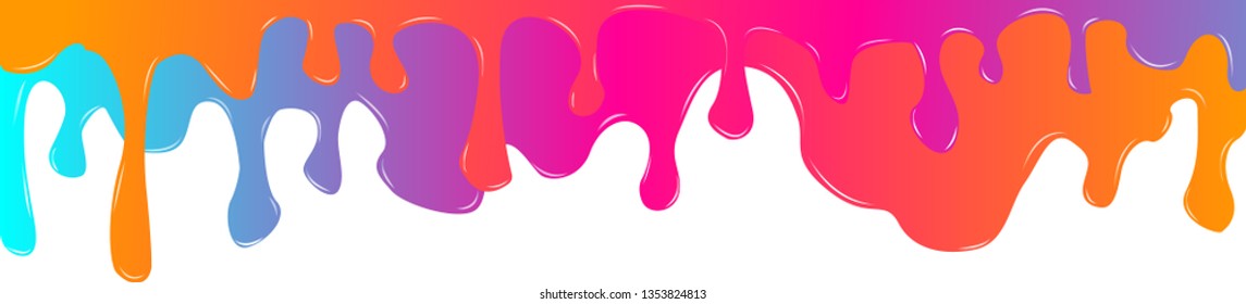 Paint colorful dripping vector illustration - Shutterstock ID 1353824813