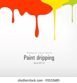 Paint colorful dripping vector illustration