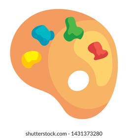 paint colors pallette isolated icon