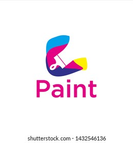 paint colour fun logo design