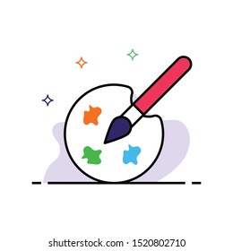 paint colour colour line vector icon