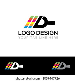 Paint Company Logo Design Template Vector EPS File