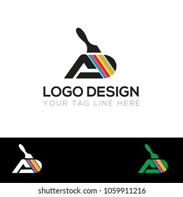 Paint Company Logo Design Template Vector EPS File