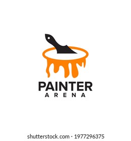 Paint company logo design vector template