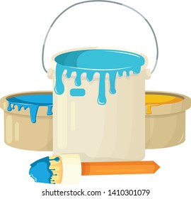 paint construction in the can vector illustration