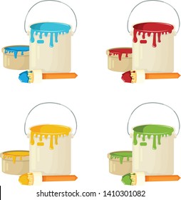paint construction in the can vector illustration