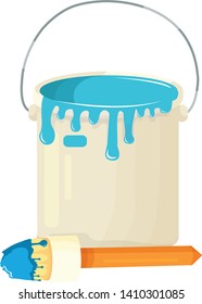 paint construction in the can vector illustration