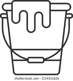 Paint Container with Handle Vector Icon Design, Offset Printing Symbol, Digital Printer Services Sign, Cmyk Color print equipment Stock illustration, Green Paint Bucket Concept, 