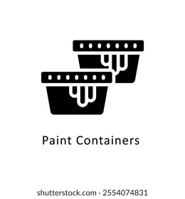 Paint Containers vector Glyph Cricle Icon.Eps file 10