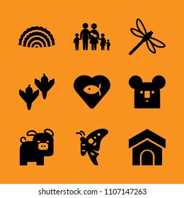 paint, cuddly, natural and drawing icon set. Vector illustration for web and design.