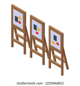 Paint Department Icon isometrische Vektorgrafik. Bürouniversität. Öffentliche Zuschüsse