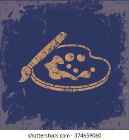 
Paint design on old paper background,vector