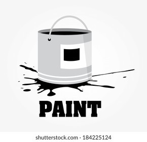 Paint design over gray background, vector illustration