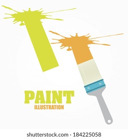 Paint design over white background, vector illustration