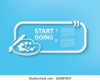 
Paint Design and text box,vector