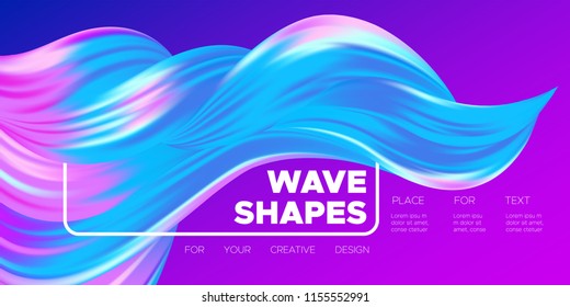 Paint Design. Wave Liquid Shape. Colorful Flow Poster. Trendy Illustration EPS10 Vector. Creative Interweaving. Abstract Background with Flow Effect in Paint Style for Business Poster, Banner, Cover.
