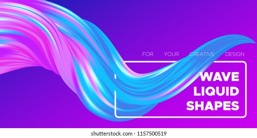 Paint Design. Wave Liquid Shape. Colorful Flow Poster. Trendy Illustration EPS10 Vector. Creative Interweaving. Abstract Background with Flow Effect in Paint Style for Business Poster, Banner, Cover.