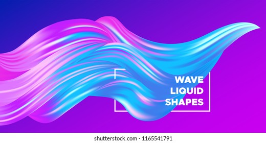 Paint Design. Wave Liquid Shape. Colorful Flow Poster. Trendy Illustration EPS10 Vector. Creative Interweaving. Abstract Background with Flow Effect in Paint Style for Business Poster, Banner, Cover.