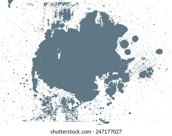 Paint in different shapes drips isolated on white