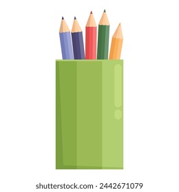 Paint draw container icon cartoon vector. Holder art. Work education