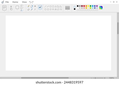 paint drawing program blank interface