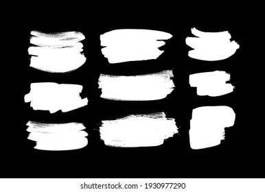 Zeichensatz aus schwarz-weißem Abstrich. Handgezeichnete abstrakte Illustrationselemente. Abstrakte Vektorobjekte für Design 