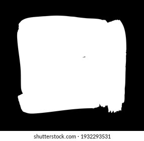 Paint drawing set of black and white squares. Hand drawn abstract illustration grunge elements. Vector abstract objects for design 